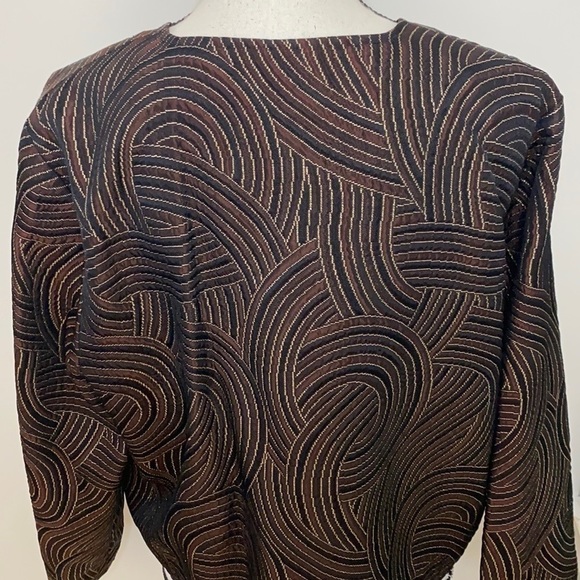 Vintage Cache Metallic Cropped Formal Jacket Sz L - Picture 8 of 10